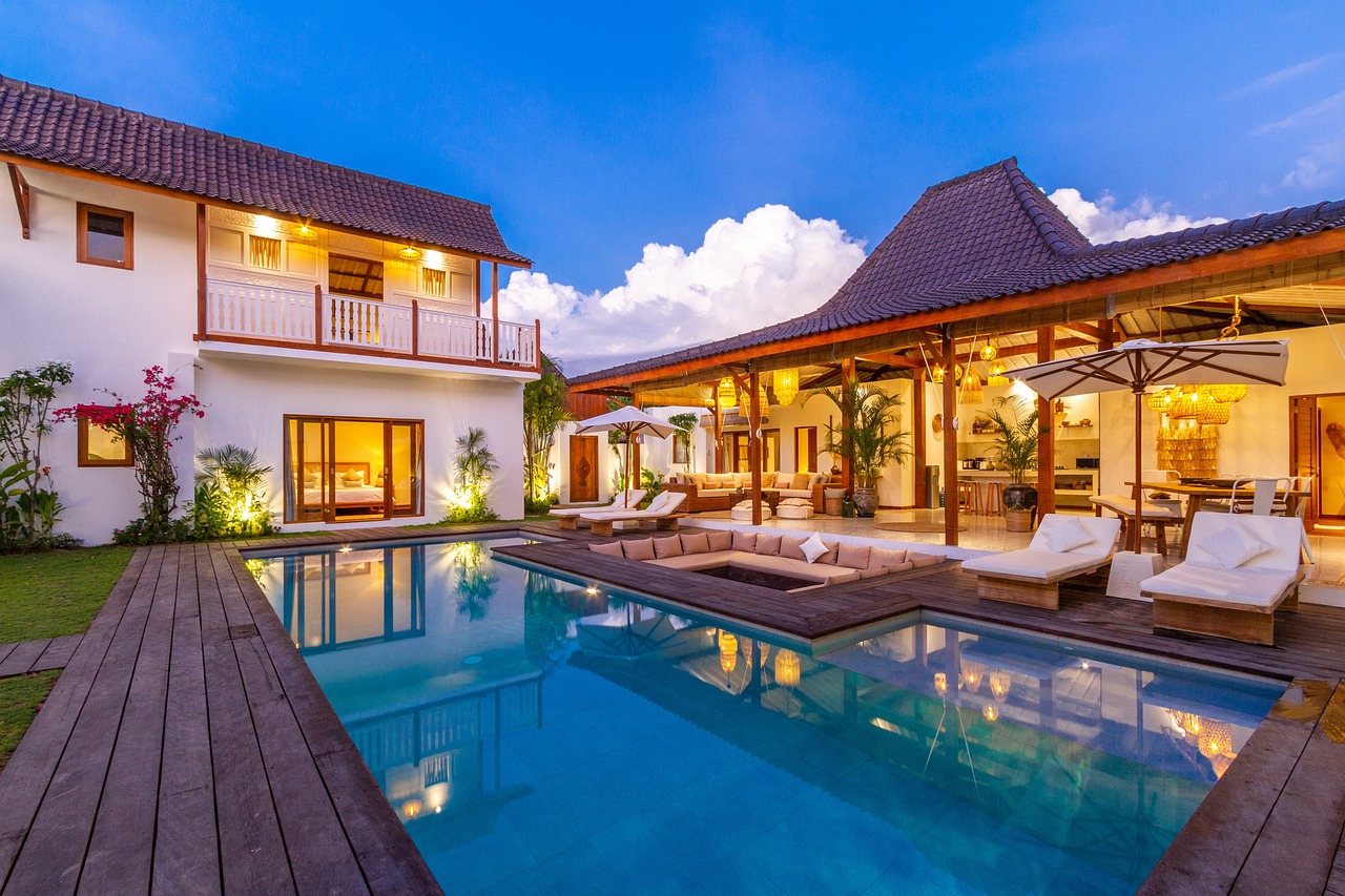 real estate, luxury villa, vacation, villa, nature, holiday, travel, summer, tourism, interior, architecture, bali, design, bedroom, structure